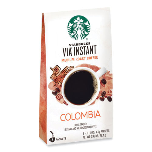 Image of Starbucks® VIA Ready Brew Coffee, Colombia, 1.4 oz Packet, 8/Pack