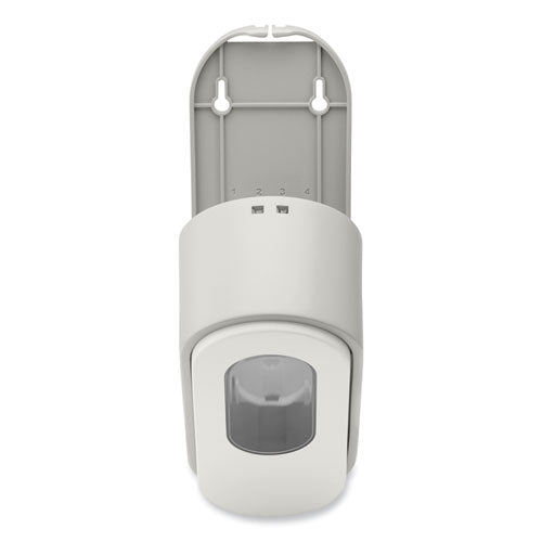 Image of Dial® Professional Versa Dispenser for Pouch Refills, 15 oz, 3.75 x 3.38 x 8.75, Light Gray/White, 6/Carton