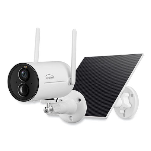 Image of Gyration® Cyberview 3010 3MP Smart Wifi Bullet Camera with Solar Panel, 2304 x 1296 Pixels