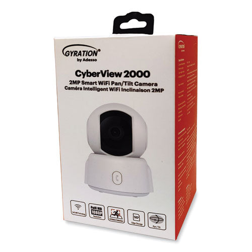 Image of Gyration® Cyberview 2000 2MP Smart WiFi Pan/Tilt Camera, 1920 x 1080 Pixels