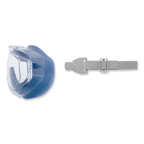 Image of Honeywell Uvex Flex Seal OTG Goggles, Clear HydroShield Anti-Fog/Anti-Scratch Lens, Clear/Navy/Gray Frame