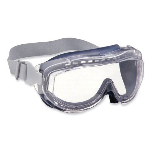 Image of Honeywell Uvex Flex Seal OTG Goggles, Clear HydroShield Anti-Fog/Anti-Scratch Lens, Clear/Navy/Gray Frame