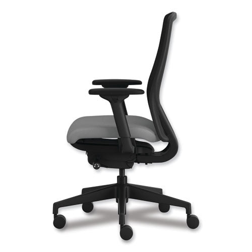 Image of HON® Nucleus Series Recharge Task Chair, 16.63 to 21.13 Seat Height, Frost Seat, Black Back, Black Base