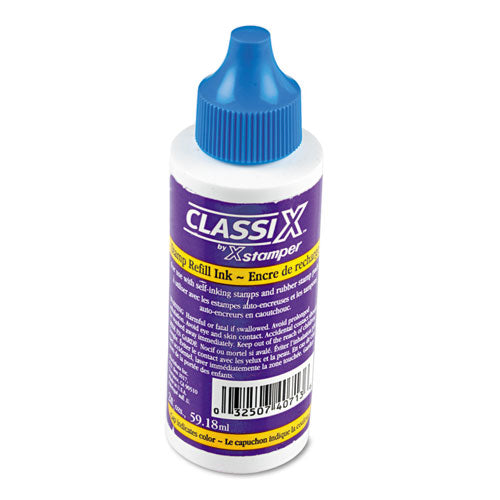 Image of ClassiX® Refill Ink For Classix Stamps, 2 Oz Bottle, Blue