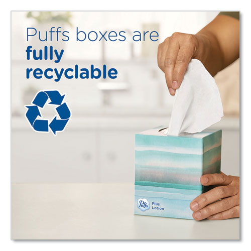 Image of Puffs® Ultra Soft Facial Tissue, 2-Ply, White, 124 Sheets/Box, 6 Boxes/Pack, 4 Packs/Carton