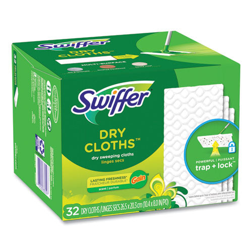 Image of Swiffer® Dry Refill Cloths. 8 x 10.4, White, 32 Box, 4 Boxes/Carton