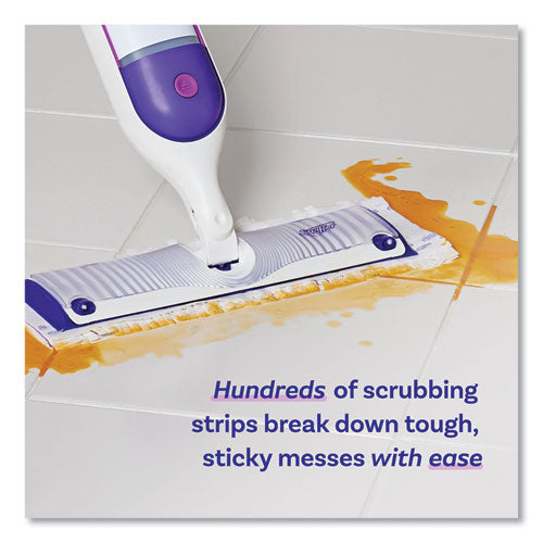 Image of Swiffer® PowerMop Cleaning Solution and Pads Refill Pack, Lavender, 25.3 oz Bottle and 5 Pads per Pack, 4 Packs/Carton