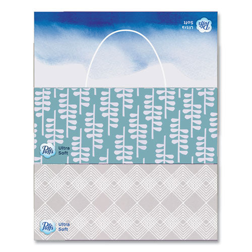 Image of Puffs® Ultra Soft Facial Tissue, 2-Ply, White, 124 Sheets/Box, 6 Boxes/Pack, 4 Packs/Carton