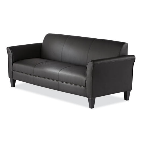 Image of Alera® Alera Reception Lounge Sofa Series, Three-Cushion Sofa, 77" x 31.5" x 32", Black