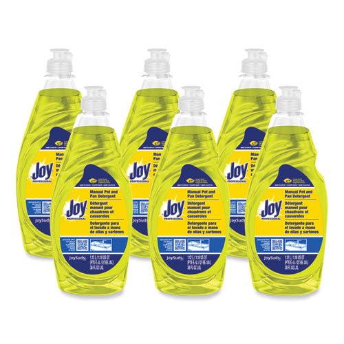Image of Joy® Dishwashing Liquid, Lemon Scent, 38 oz Bottle, 8/Carton