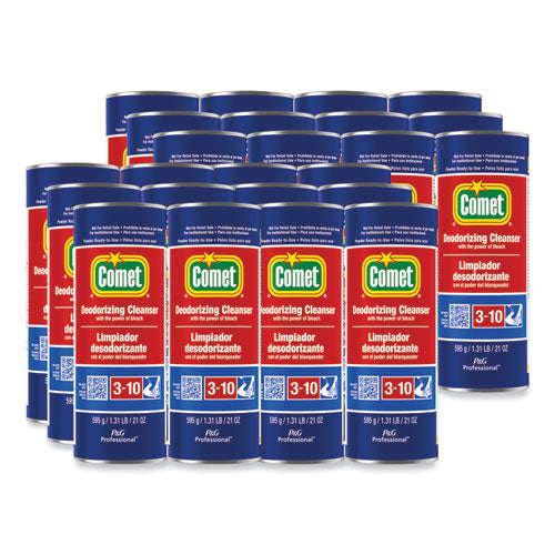 Image of Comet® Deodorizing Cleanser With Bleach, Powder, 21 Oz Canister, 24/carton