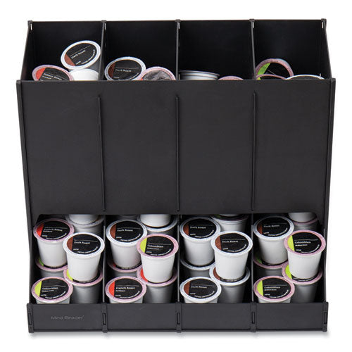 Image of Mind Reader Anchor Collection 4-Compartment Single Serve Pod Countertop Dispenser, 14.25 x 9 x 12.15, Black