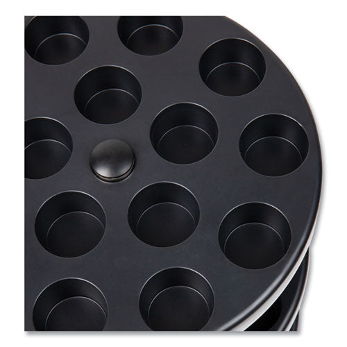 Image of Mind Reader Anchor Collection 3-Tier Single Serve Pod Carousel Countertop Organizer, 9.5 x 9.5 x 11.75, Black