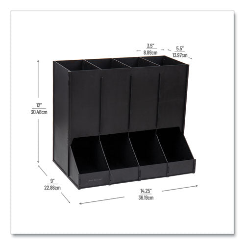 Image of Mind Reader Anchor Collection 4-Compartment Single Serve Pod Countertop Dispenser, 14.25 x 9 x 12.15, Black