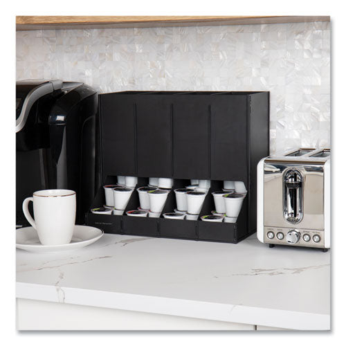 Image of Mind Reader Anchor Collection 4-Compartment Single Serve Pod Countertop Dispenser, 14.25 x 9 x 12.15, Black