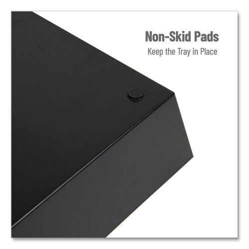 Image of Mind Reader Anchor Collection 5-Compartment Snack Organizer, 12 x 24 x 3.25, Black