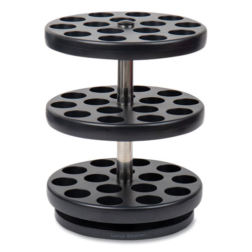 Image of Mind Reader Anchor Collection 3-Tier Single Serve Pod Carousel Countertop Organizer, 9.5 x 9.5 x 11.75, Black