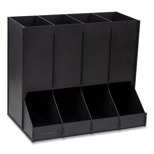 Image of Mind Reader Anchor Collection 4-Compartment Single Serve Pod Countertop Dispenser, 14.25 x 9 x 12.15, Black