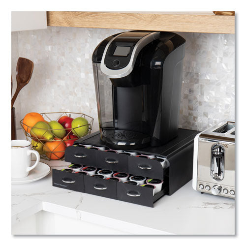 Image of Mind Reader 2-Tier 6-Drawer Single Serve Coffee Pod Drawer, 14 x 12.25 x 4.75, Black
