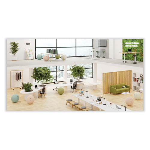 Image of Alba Literature Floor Display Rack, 22.8 x 19.69 x 36.61, White/Woodgrain