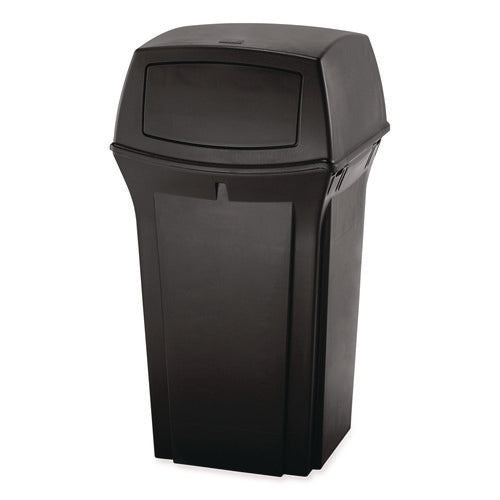 Image of Rubbermaid® Commercial Ranger Fire-Safe Container, 45 gal, Structural Foam, Black
