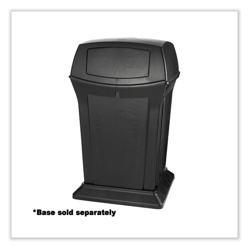 Image of Rubbermaid® Commercial Ranger Fire-Safe Container, 45 gal, Structural Foam, Black