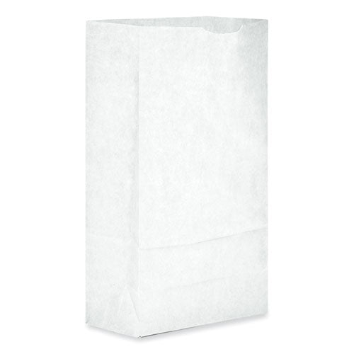 Image of Ross & Wallace Paper Products Grocery Paper Bags, #6 Size, 5.88" x 3.63" x 11", White, 500/Bundle