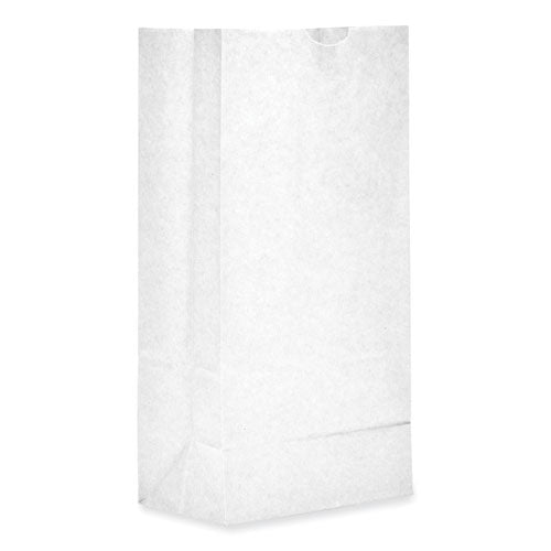 Image of Ross & Wallace Paper Products Grocery Paper Bags, #8 Size, 6" x 3.88" x 12.5", White, 500/Bundle