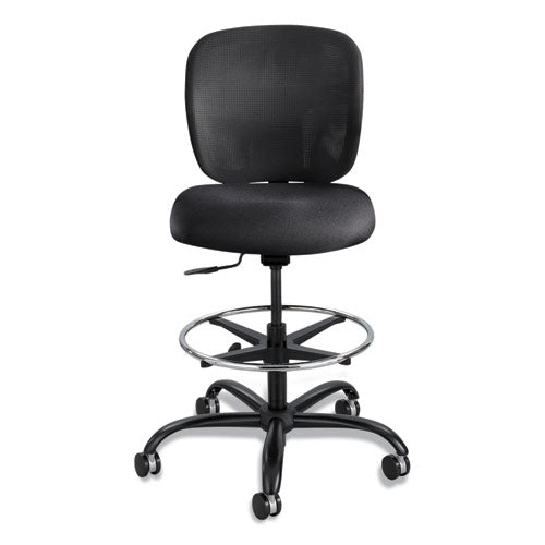 Image of Safco® Vue Heavy-Duty Extended-Height Stool, Supports Up To 350 Lb, 23" To 32.5" Seat Height, Black Vinyl Seat, Black Base