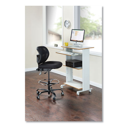 Image of Safco® Vue Heavy-Duty Extended-Height Stool, Supports Up To 350 Lb, 23" To 32.5" Seat Height, Black Vinyl Seat, Black Base