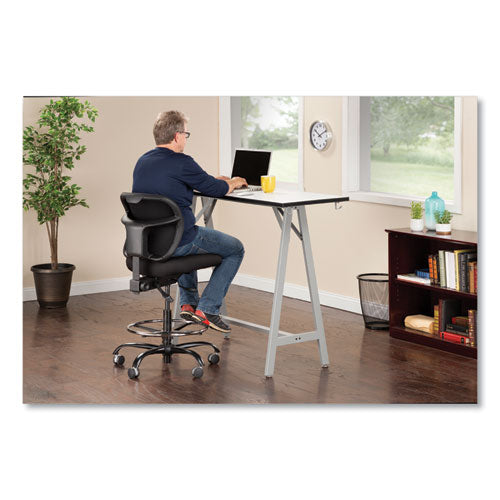 Image of Safco® Vue Heavy-Duty Extended-Height Stool, Supports Up To 350 Lb, 23" To 32.5" Seat Height, Black Vinyl Seat, Black Base