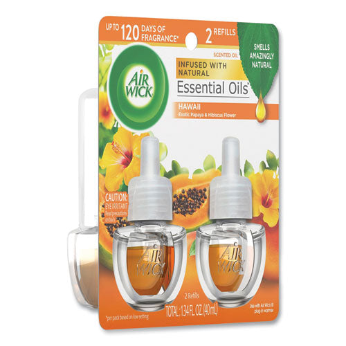 Image of Air Wick® Scented Oil Twin Refill, Hawai'i Exotic Papaya/hibiscus Flower, 0.67 Oz