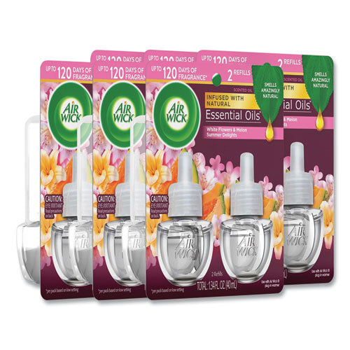 Image of Air Wick® Scented Oil Refills, Summer Delights, 0.67 oz, 2/Pack, 6 Packs/Carton