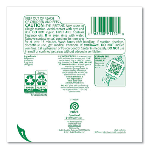 Image of Air Wick® Scented Oil Refills, Summer Delights, 0.67 oz, 2/Pack, 6 Packs/Carton