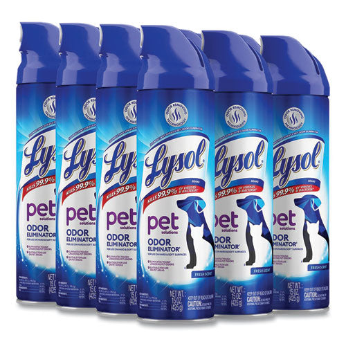 Image of LYSOL® Brand Disinfectant Spray II Pet Odor Eliminator, Fresh, 15 oz Aerosol Spray, 12/Carton