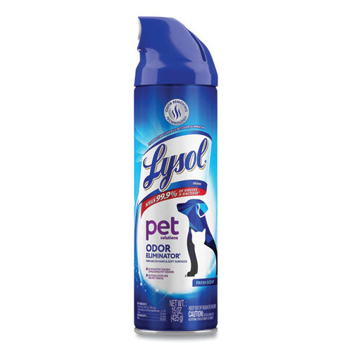 Image of LYSOL® Brand Disinfectant Spray II Pet Odor Eliminator, Fresh, 15 oz Aerosol Spray, 12/Carton