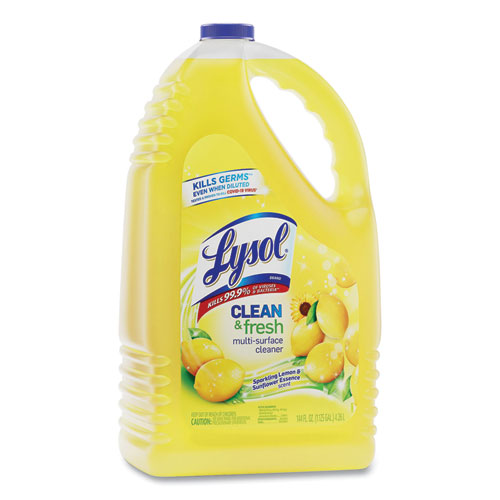 Image of LYSOL® Brand Clean and Fresh Multi-Surface Disinfectant Cleaner, Sparkling Lemon and Sunflower Essence, 144 oz Bottle