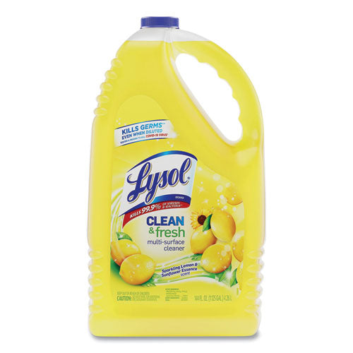 Image of LYSOL® Brand Clean and Fresh Multi-Surface Disinfectant Cleaner, Sparkling Lemon and Sunflower Essence, 144 oz Bottle