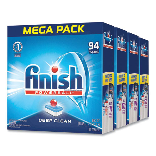 Image of FINISH® Powerball Dishwasher Tabs, Fresh Scent, 94/Box