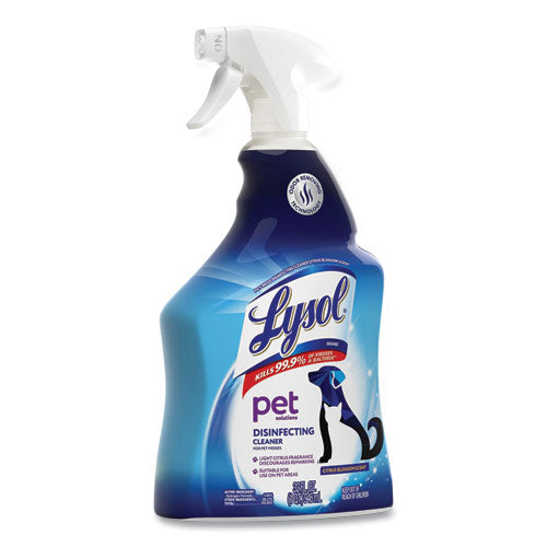Image of LYSOL® Brand Pet Solutions Disinfecting Cleaner, Citrus Blossom, 32 oz Trigger Bottle, 9/Carton