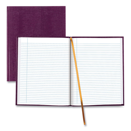 Image of Blueline® Executive Notebook with Ribbon Bookmark, 1-Subject, Medium/College Rule, Grape Cover, (75) 10.75 x 8.5 Sheets