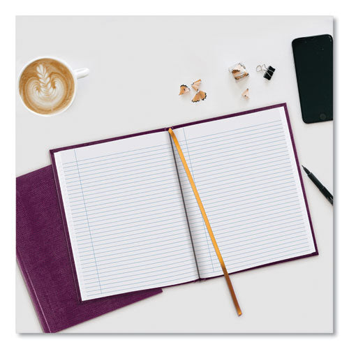Image of Blueline® Executive Notebook with Ribbon Bookmark, 1-Subject, Medium/College Rule, Grape Cover, (75) 10.75 x 8.5 Sheets