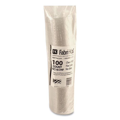 Image of Fabri-Kal® Greenware Cold Drink Lids, Fits 16 oz to 24 oz Cold Cups, Plastic, Clear, 1,000/Carton