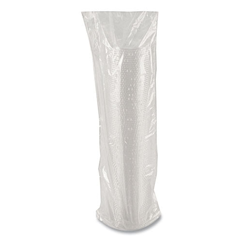 Image of Fabri-Kal® Greenware Cold Drink Lids, X-Slot, Fits 12 oz to 20 oz Cold Cups, Plastic, Clear, 1,000/Carton