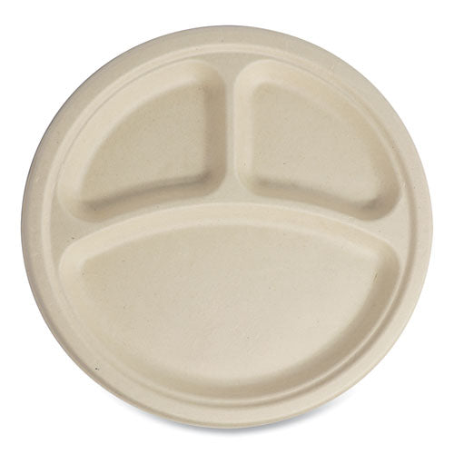 Image of World Centric® Fiber Plates, Paper, 10" dia, Natural, 700/Carton