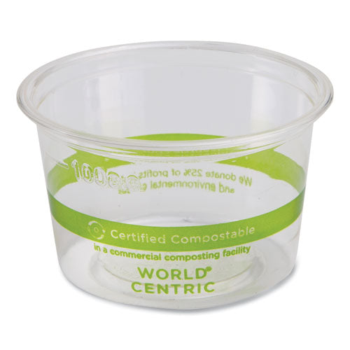 Image of World Centric® PLA Clear Cold Cups, 4 oz, Plastic, Clear, 1,000/Carton