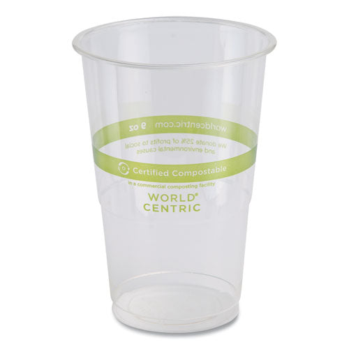 Image of World Centric® PLA Clear Cold Cups, 9 oz, Plastic, Clear, 2,000/Carton