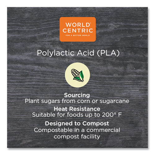 Image of World Centric® PLA Clear Cold Cup Lids, Fits 1 oz Portion Cups, Plastic, Clear, 3,000/Carton