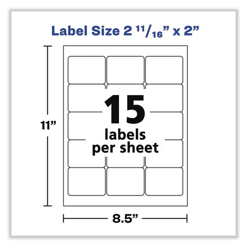 Image of Avery® Laser/inkjet 3.5" Diskette Labels, White, 375/pack
