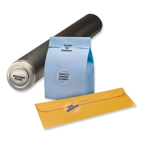 Image of Avery® Round Print-To-The Edge Labels With Surefeed And Easypeel, 1.67" Dia, Glossy Clear, 500/pk